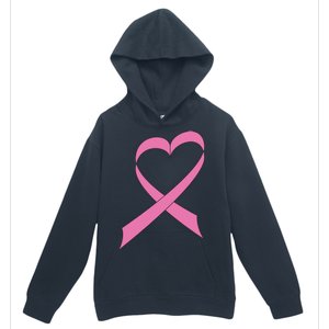 Heart Breast Cancer Ribbon Urban Pullover Hoodie