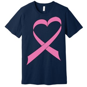 Heart Breast Cancer Ribbon Premium T-Shirt