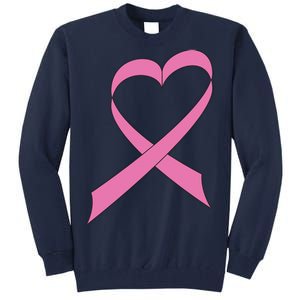 Heart Breast Cancer Ribbon Tall Sweatshirt