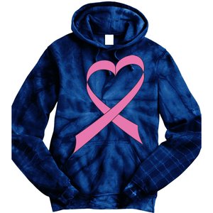 Heart Breast Cancer Ribbon Tie Dye Hoodie