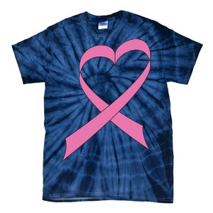 Heart Breast Cancer Ribbon Tie-Dye T-Shirt