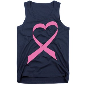 Heart Breast Cancer Ribbon Tank Top