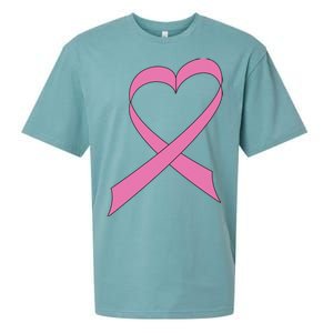 Heart Breast Cancer Ribbon Sueded Cloud Jersey T-Shirt