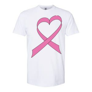 Heart Breast Cancer Ribbon Softstyle CVC T-Shirt