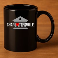 Heart Charlottesville 11oz C Handle Ceramic Mug
