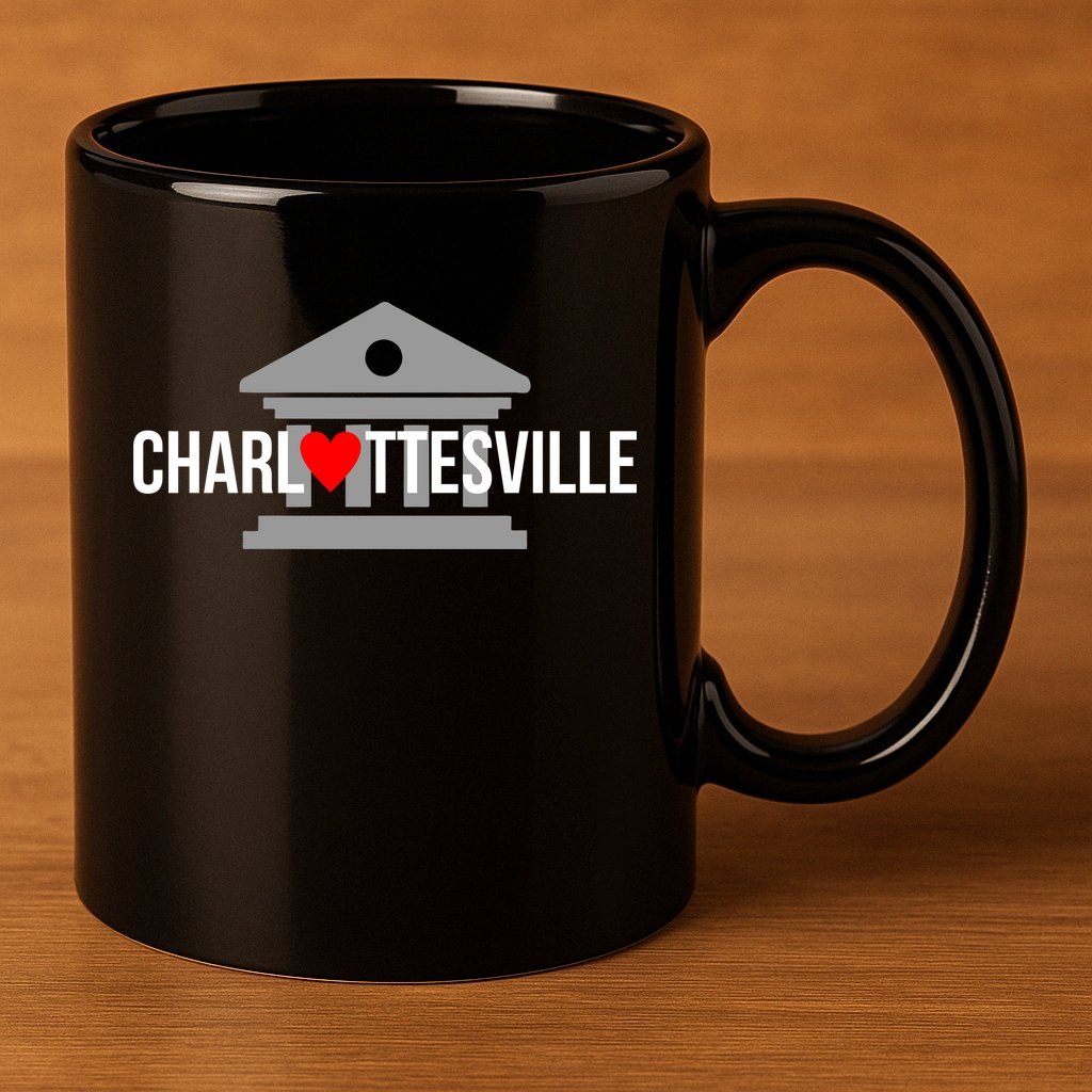 Heart Charlottesville 11oz C Handle Ceramic Mug