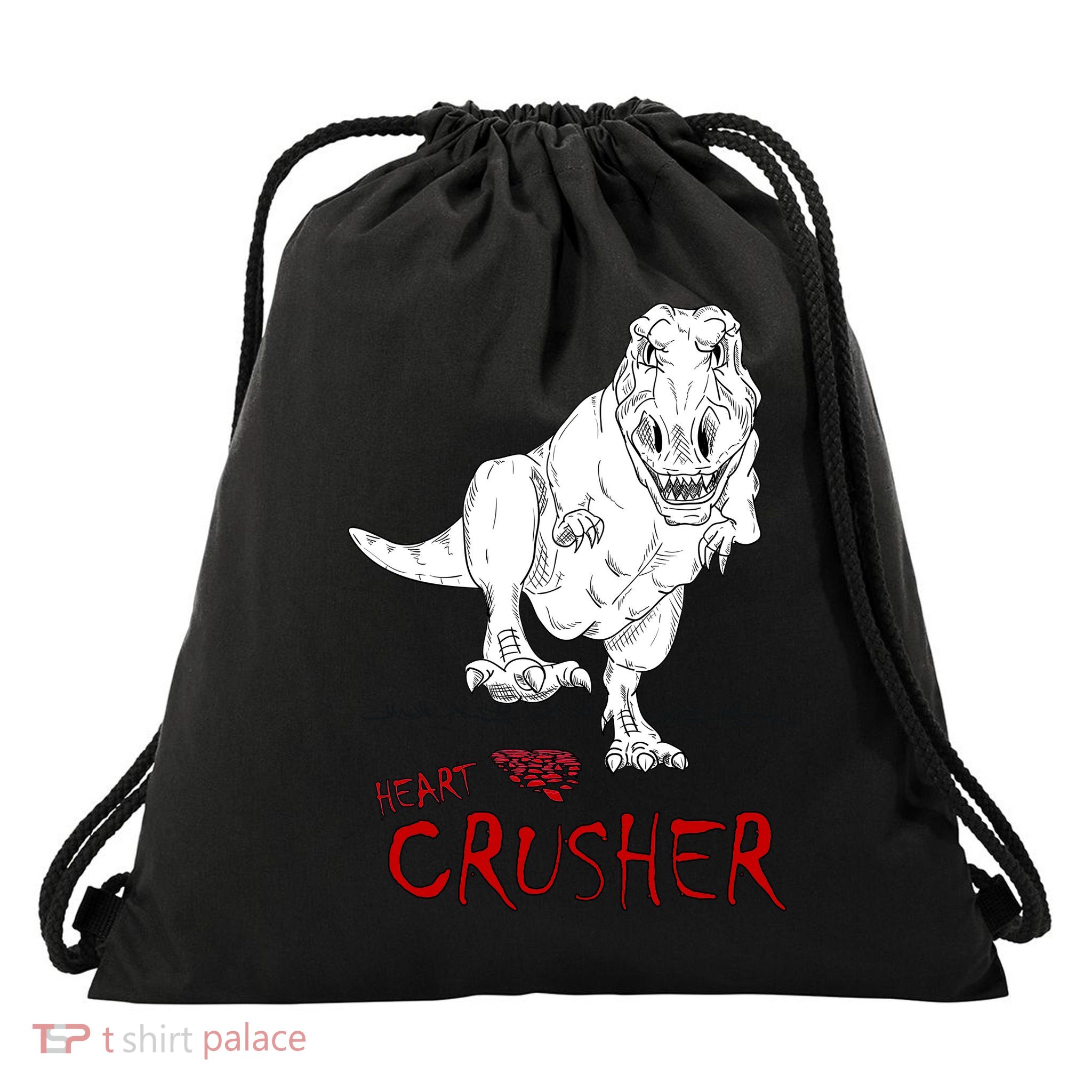 Heart Crusher Valentine's Day Drawstring Bag