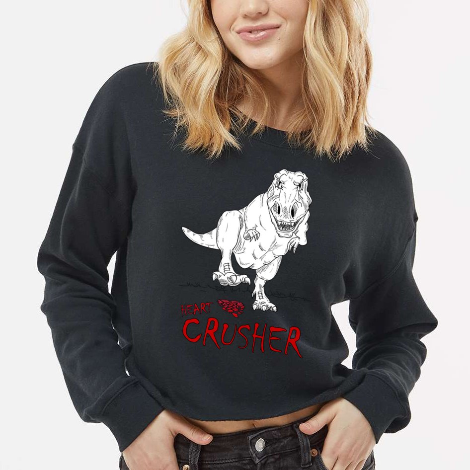 Heart Crusher Valentine's Day Cropped Pullover Crew