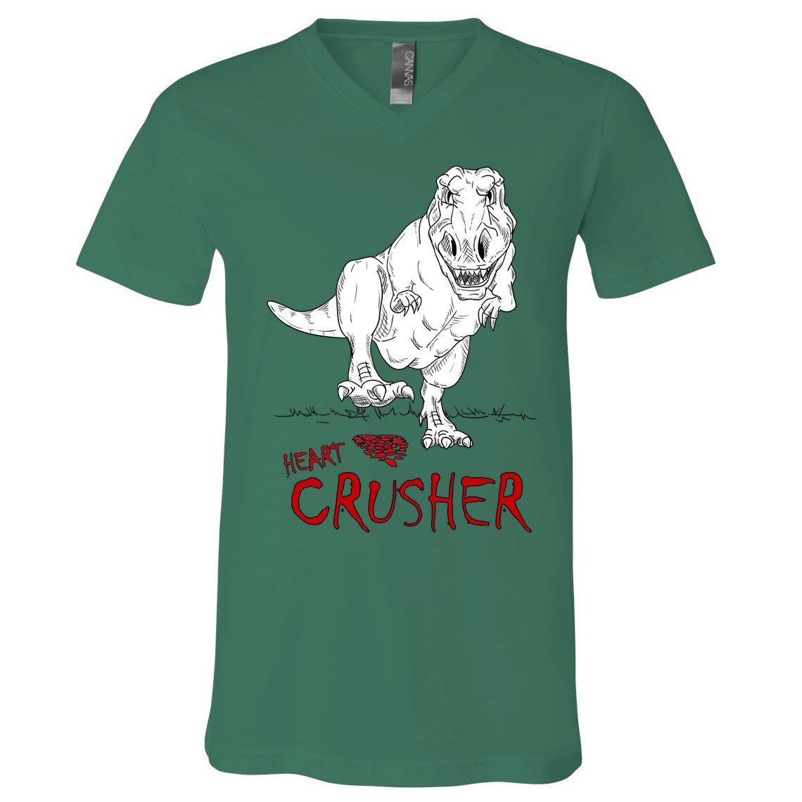 Heart Crusher Valentine's Day V-Neck T-Shirt