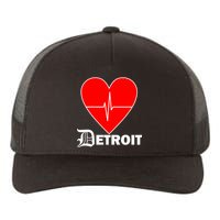 Heart Detroit Pulse Yupoong Adult 5-Panel Trucker Hat