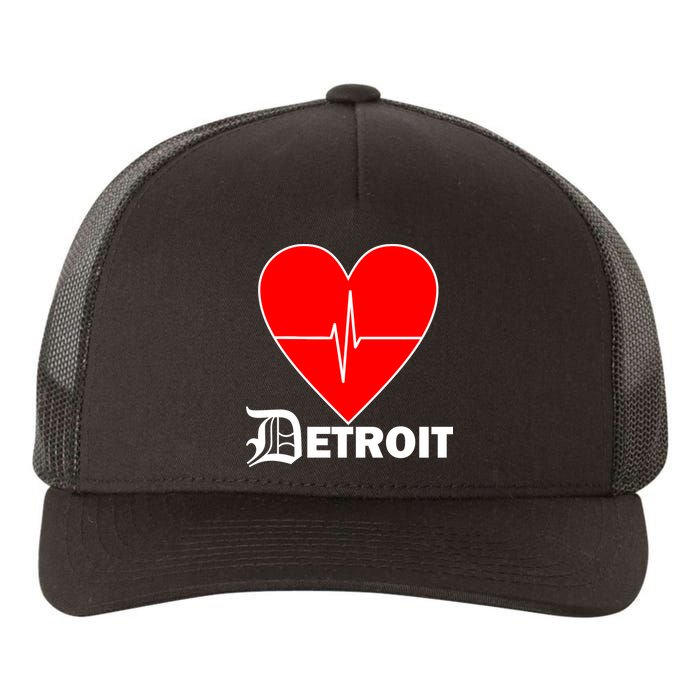 Heart Detroit Pulse Yupoong Adult 5-Panel Trucker Hat