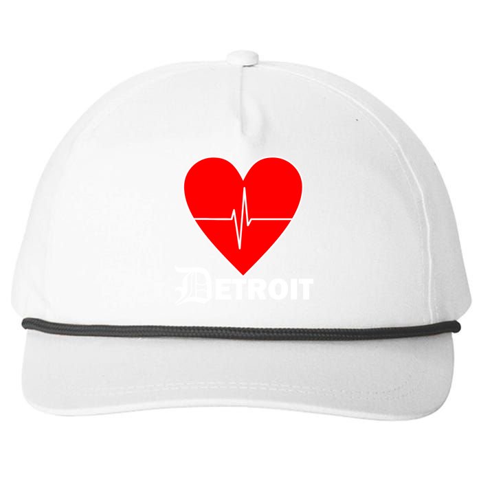 Heart Detroit Pulse Snapback Five-Panel Rope Hat