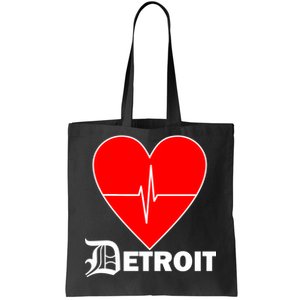 Heart Detroit Pulse Tote Bag