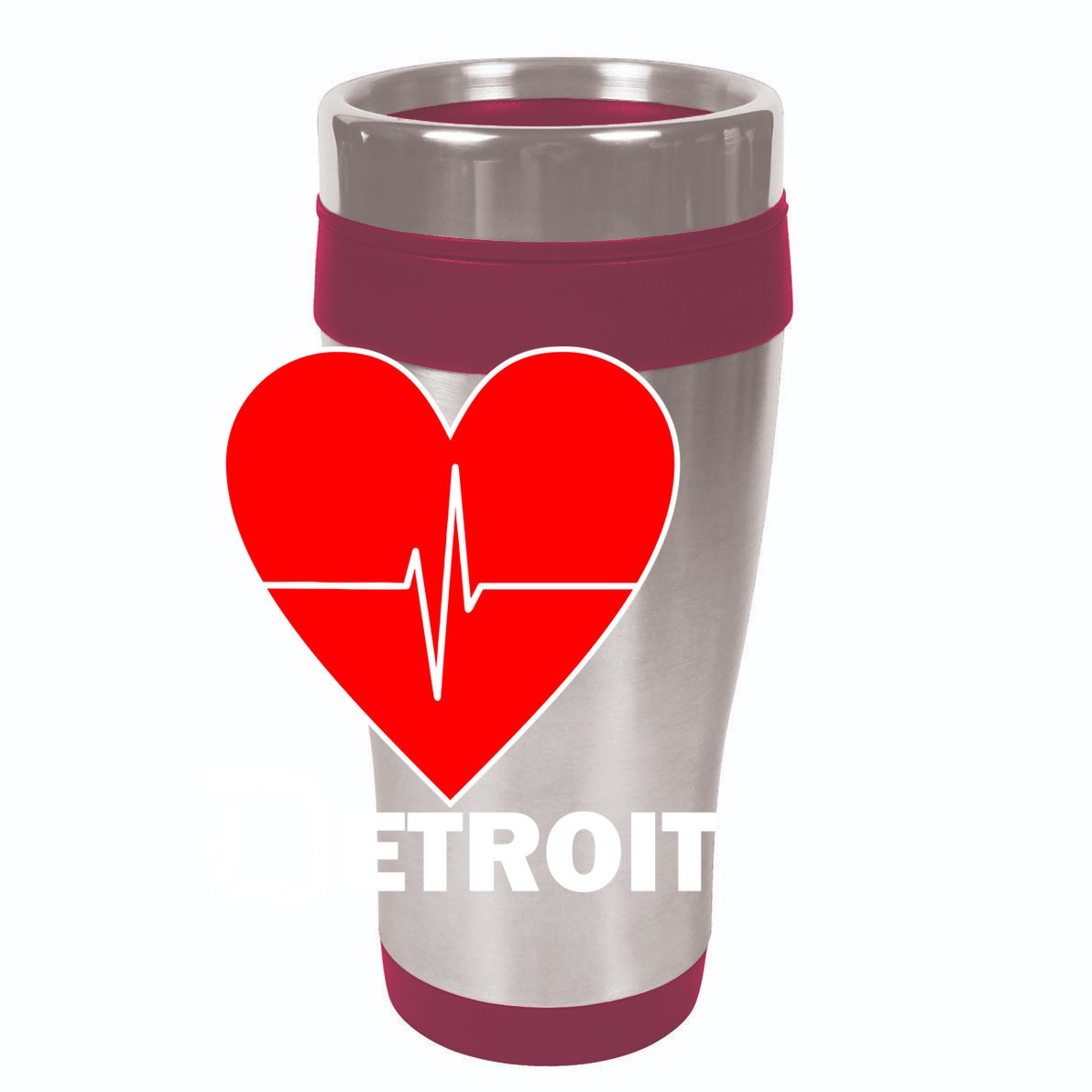 Heart Detroit Pulse 12oz Stainless Steel Coffee Mug