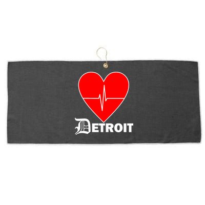 Heart Detroit Pulse Large Microfiber Waffle Golf Towel