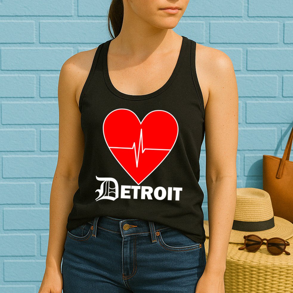 Heart Detroit Pulse Womens Tank Top
