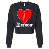 Heart Detroit Pulse Cropped Pullover Crew