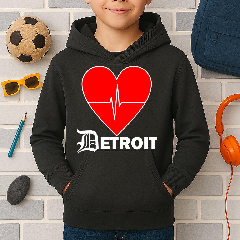 Heart Detroit Pulse Kids Hoodie