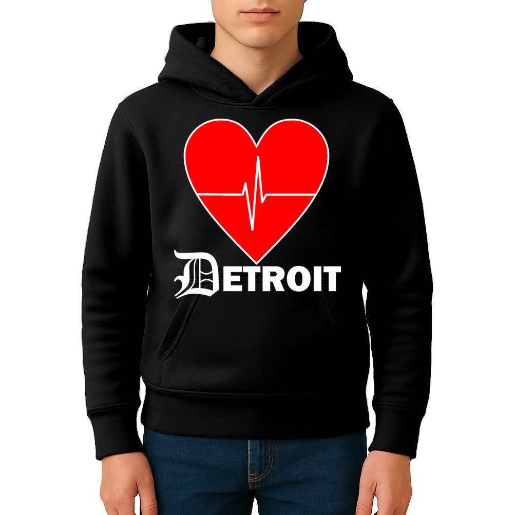 Heart Detroit Pulse Kids Hoodie