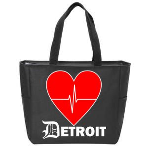 Heart Detroit Pulse Zip Tote Bag