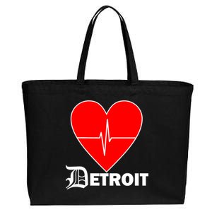 Heart Detroit Pulse Cotton Canvas Jumbo Tote