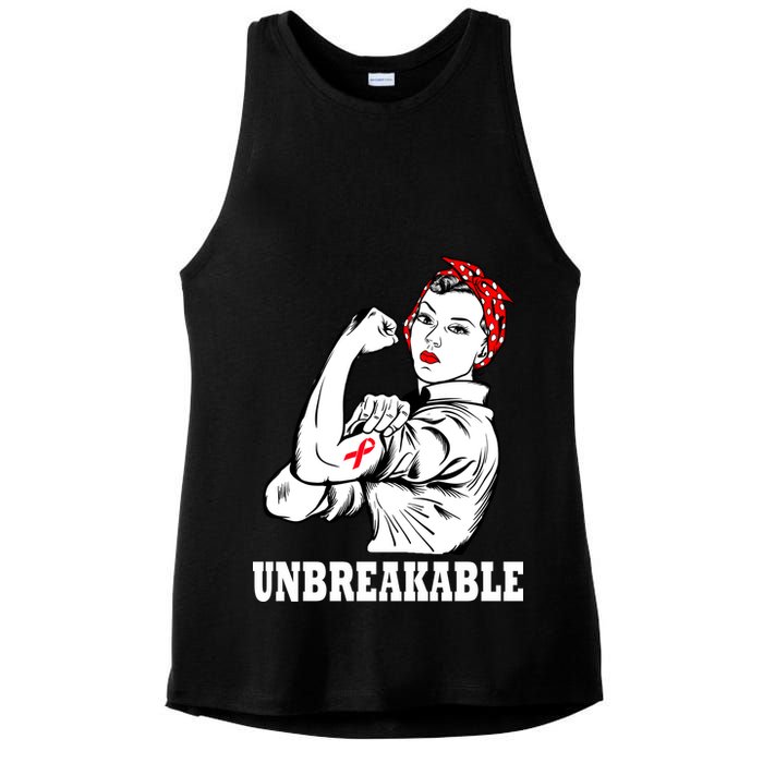 Heart Diseases Unbreakable We Can Do It Ladies PosiCharge Tri-Blend Wicking Tank