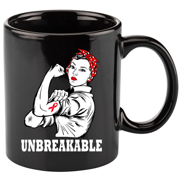 Heart Diseases Unbreakable We Can Do It 11oz C Handle Ceramic Mug