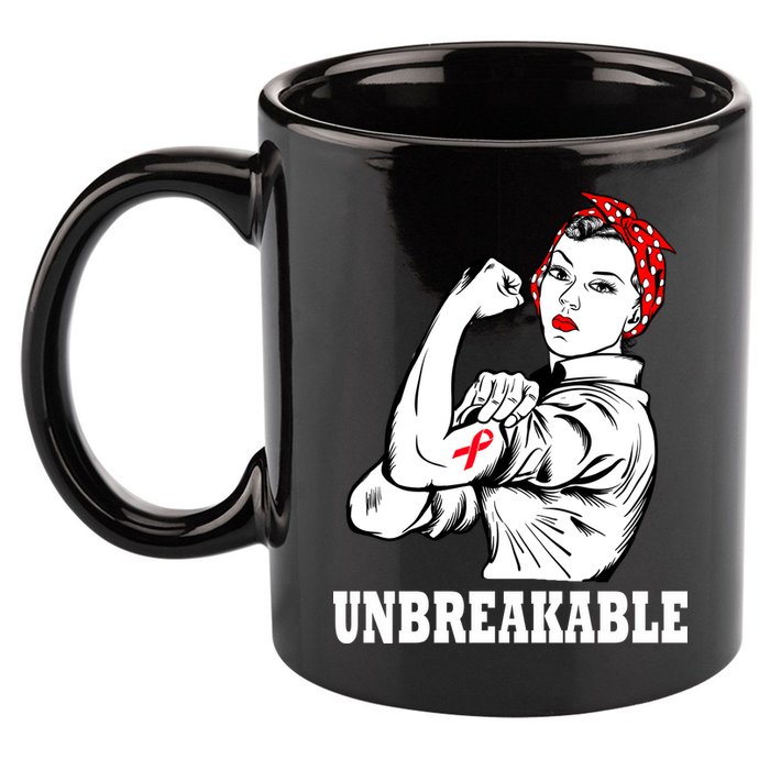 Heart Diseases Unbreakable We Can Do It 11oz C Handle Ceramic Mug