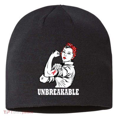 Heart Diseases Unbreakable We Can Do It Sustainable Beanie