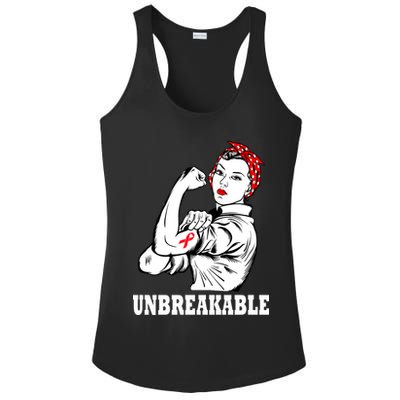 Heart Diseases Unbreakable We Can Do It Ladies PosiCharge Competitor Racerback Tank