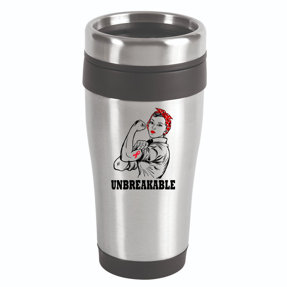Heart Diseases Unbreakable We Can Do It 16oz Travel Tumbler