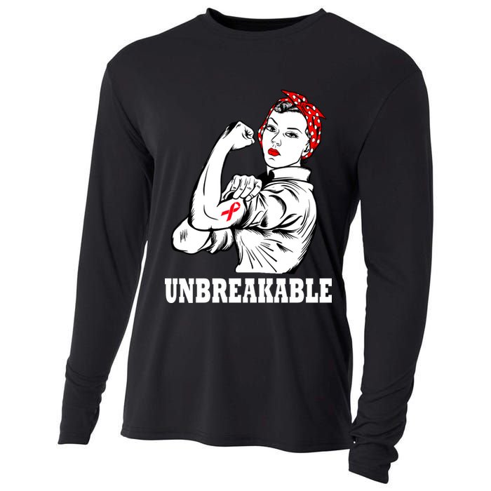 Heart Diseases Unbreakable We Can Do It Cooling Performance Long Sleeve Crew