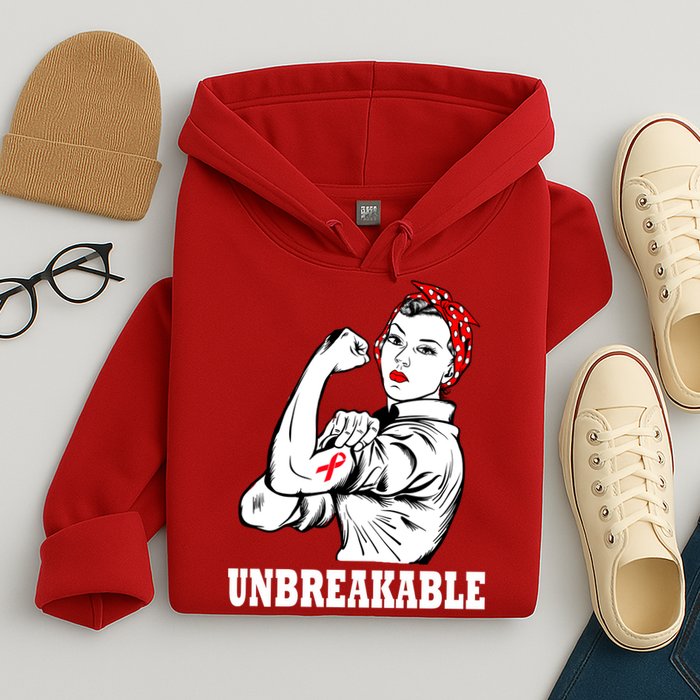 Heart Diseases Unbreakable We Can Do It Hoodie