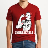 Heart Diseases Unbreakable We Can Do It V-Neck T-Shirt