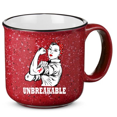 Heart Diseases Unbreakable We Can Do It 15oz Campfire Ceramic Mug