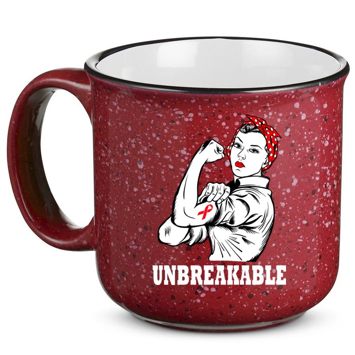 Heart Diseases Unbreakable We Can Do It 15oz Campfire Ceramic Mug
