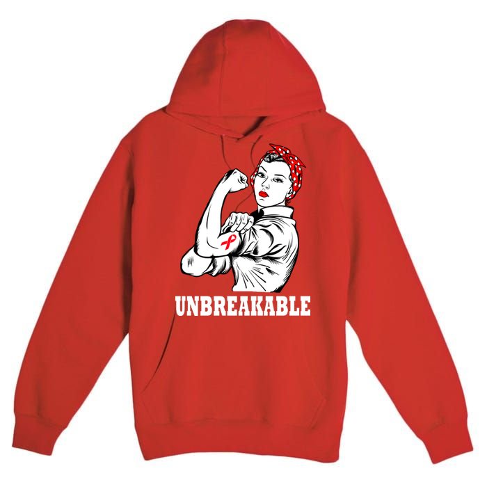 Heart Diseases Unbreakable We Can Do It Premium Pullover Hoodie