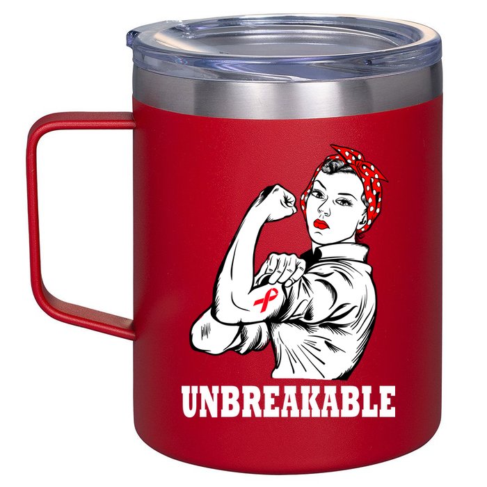 Heart Diseases Unbreakable We Can Do It 12oz Stainless Steel Coffee Mug