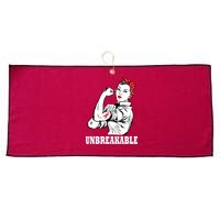 Heart Diseases Unbreakable We Can Do It Large Microfiber Waffle Golf Towel