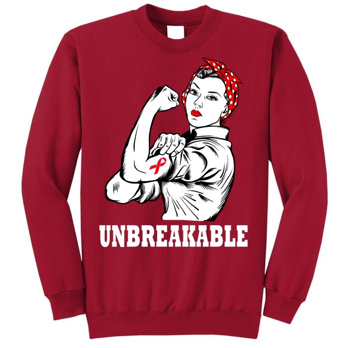 Heart Diseases Unbreakable We Can Do It Tall Sweatshirt