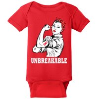Heart Diseases Unbreakable We Can Do It Baby Bodysuit