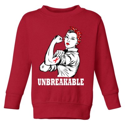 Heart Diseases Unbreakable We Can Do It Toddler Sweatshirt