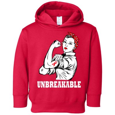 Heart Diseases Unbreakable We Can Do It Toddler Hoodie