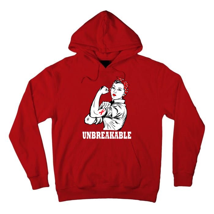 Heart Diseases Unbreakable We Can Do It Tall Hoodie