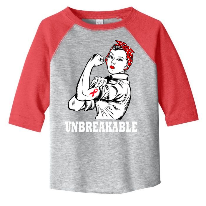 Heart Diseases Unbreakable We Can Do It Toddler Fine Jersey T-Shirt