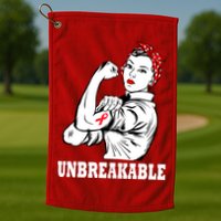 Heart Diseases Unbreakable We Can Do It Golf Towel