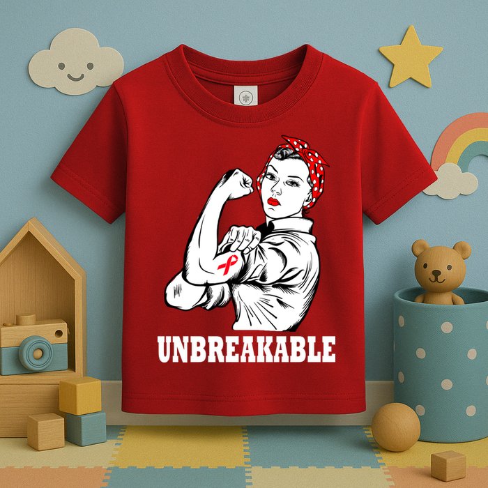 Heart Diseases Unbreakable We Can Do It Toddler T-Shirt