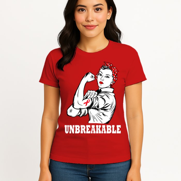 Heart Diseases Unbreakable We Can Do It Womens T-Shirt