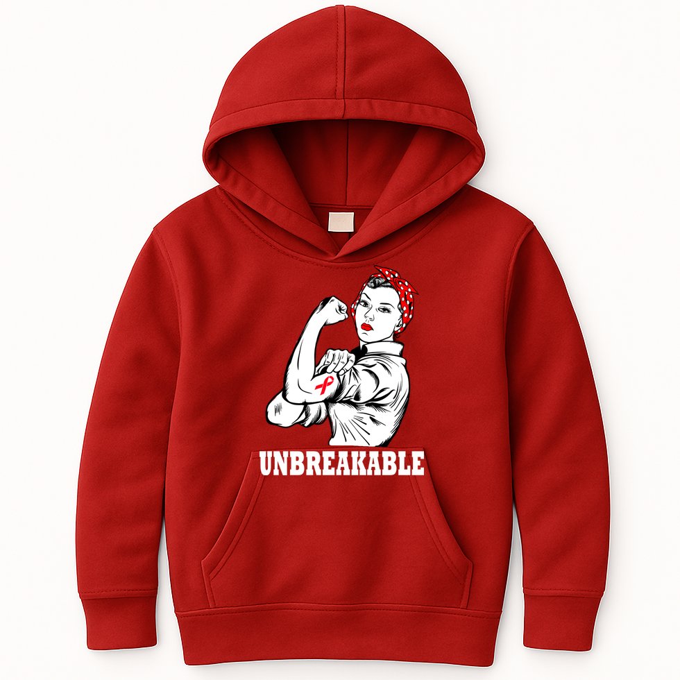 Heart Diseases Unbreakable We Can Do It Kids Hoodie