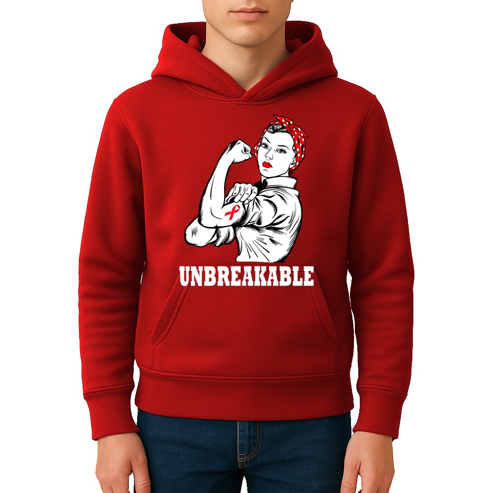 Heart Diseases Unbreakable We Can Do It Kids Hoodie